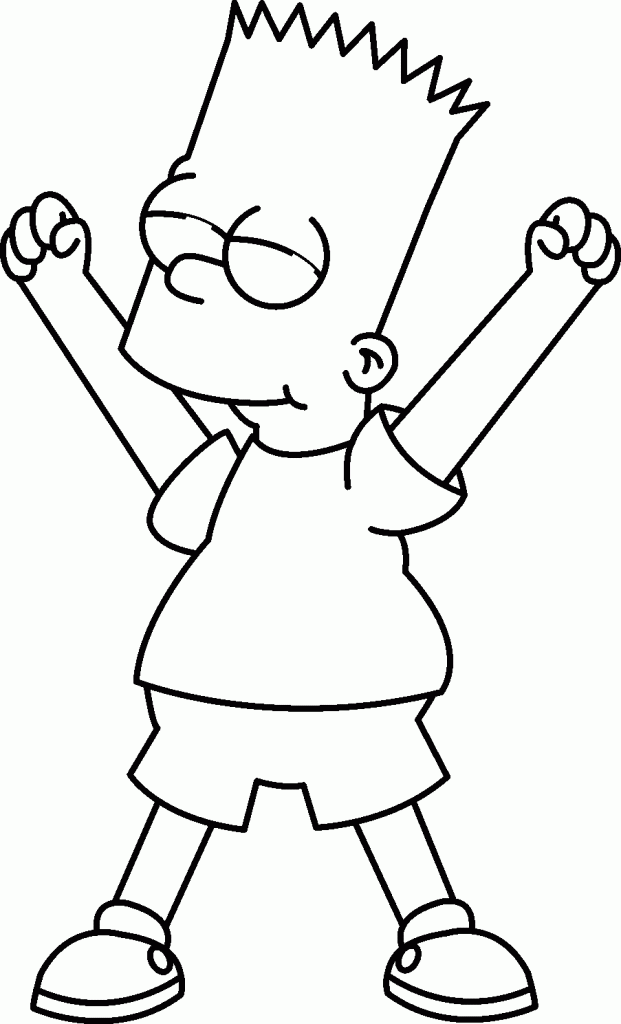 Plansa de colorat cu Familia Simpsons 14 6